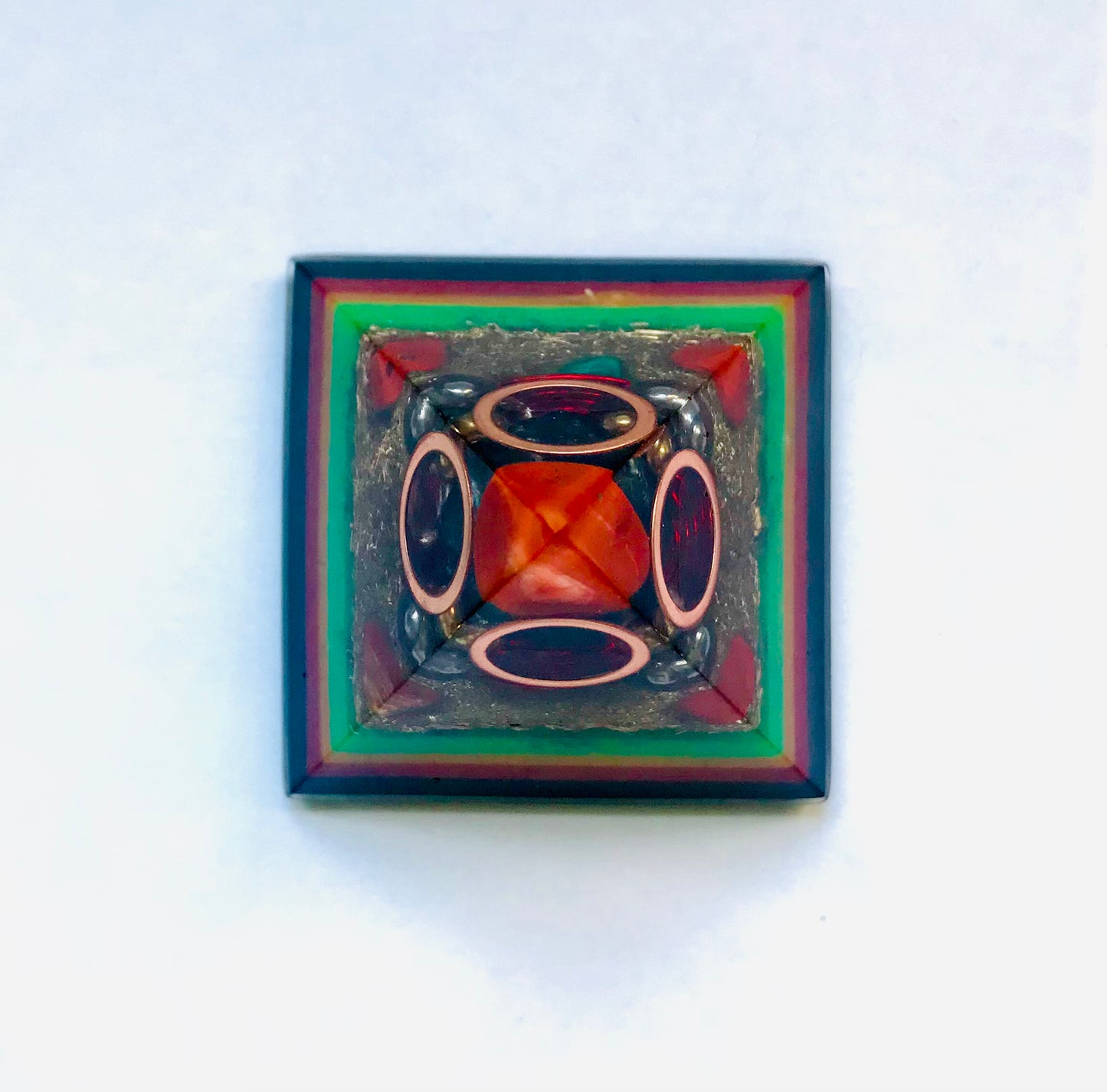 Small Orgone Pyramid Rasta style