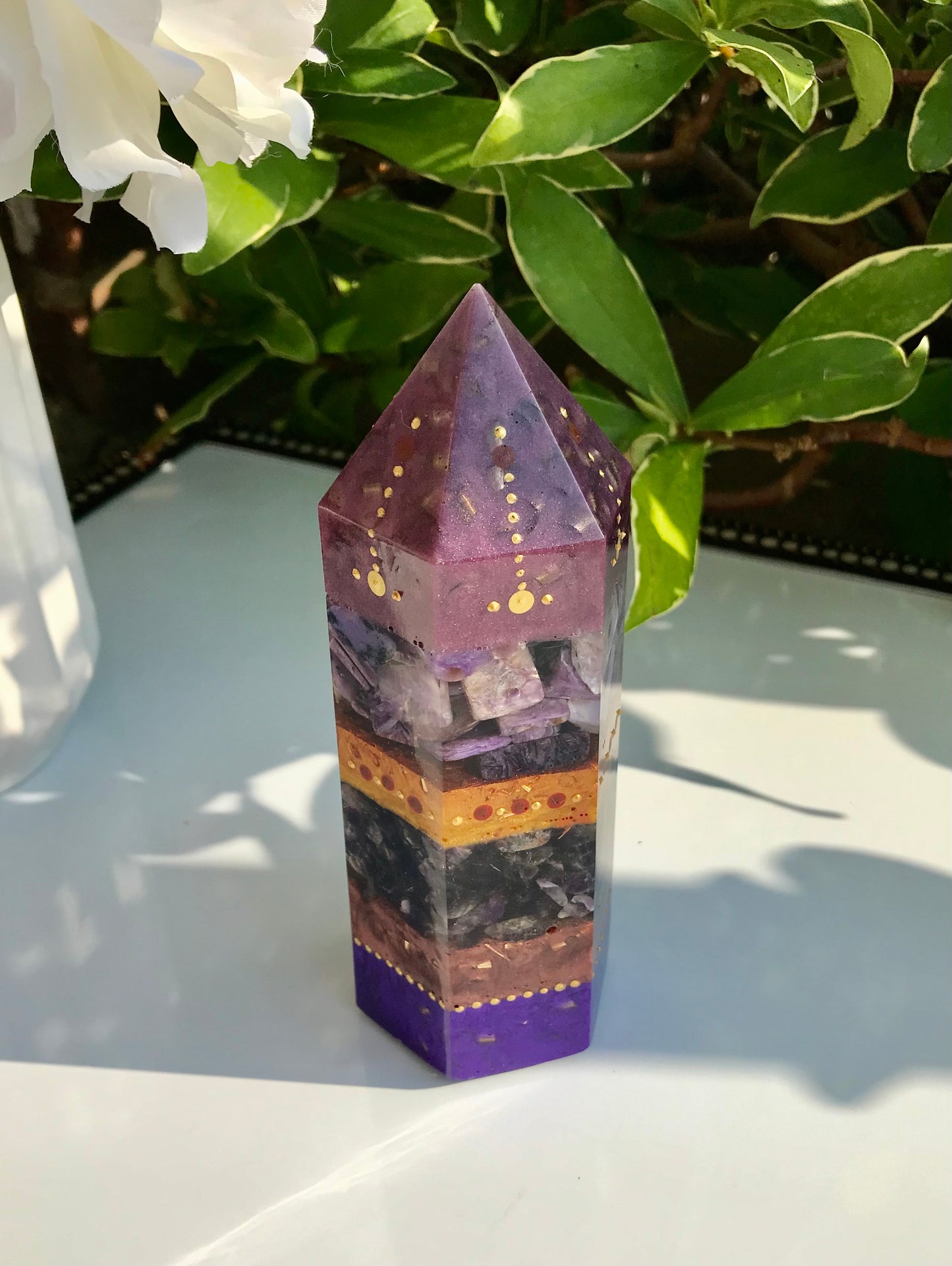 Amethyst Orgone Obelisk