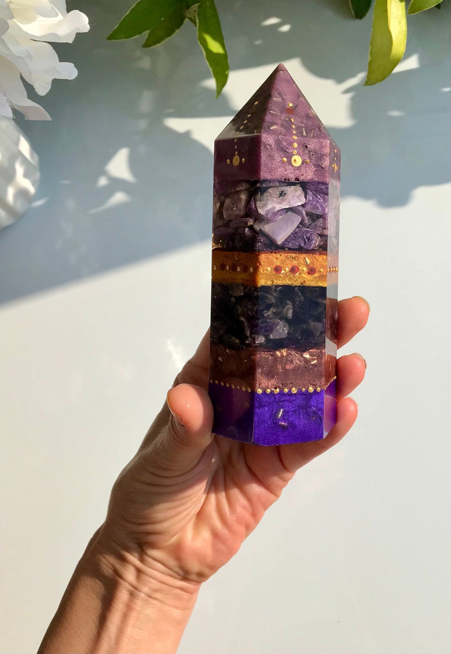 Amethyst Orgone Obelisk