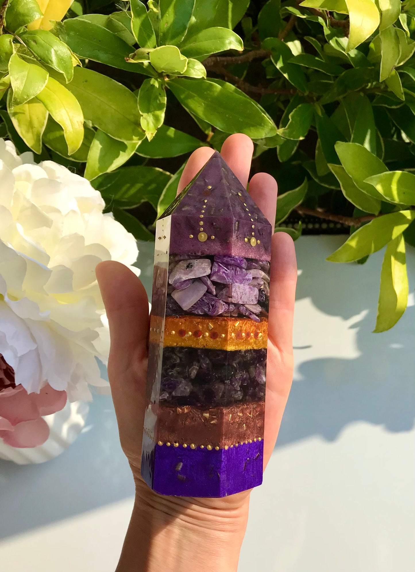 Amethyst Orgone Obelisk