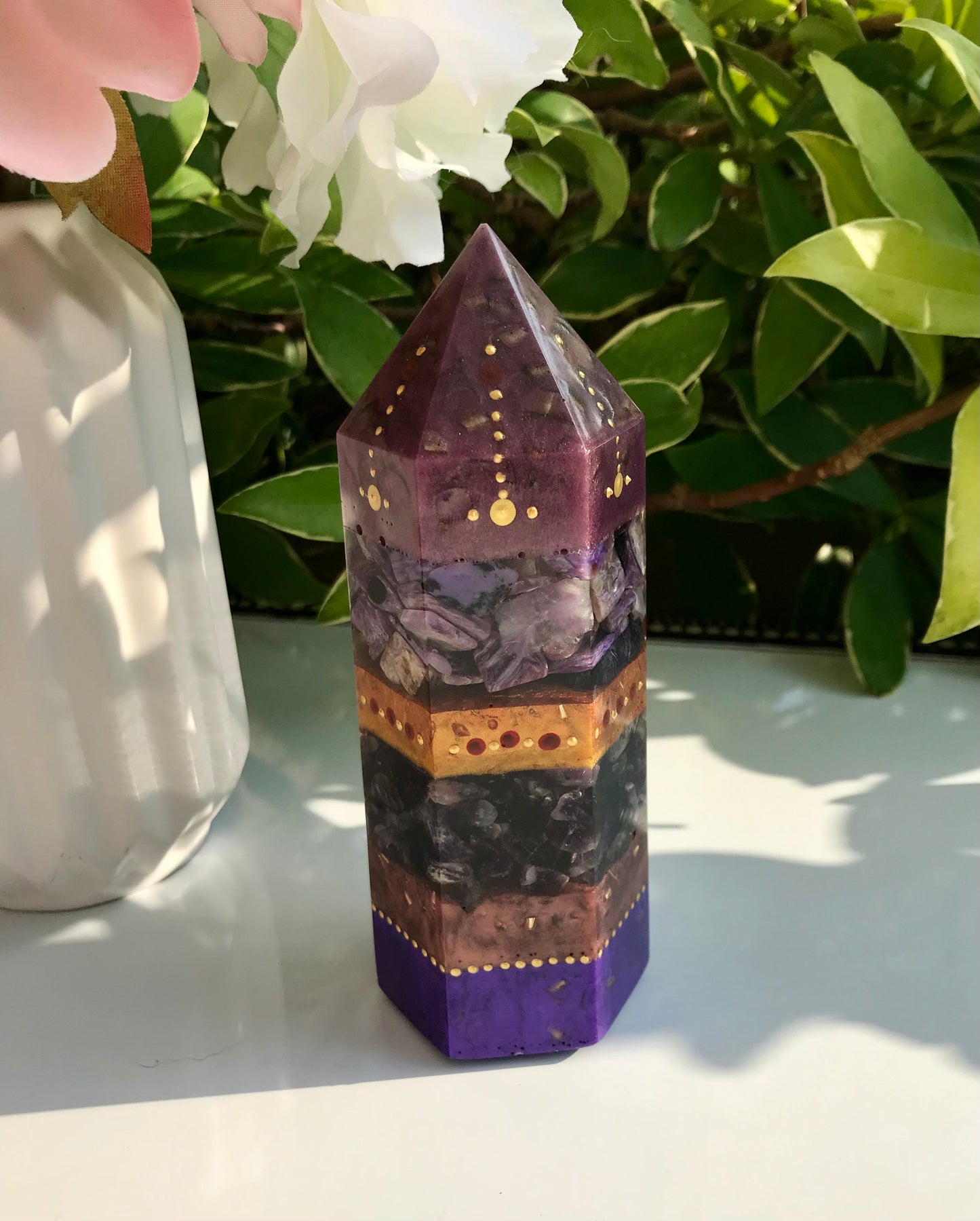 Amethyst Orgone Obelisk