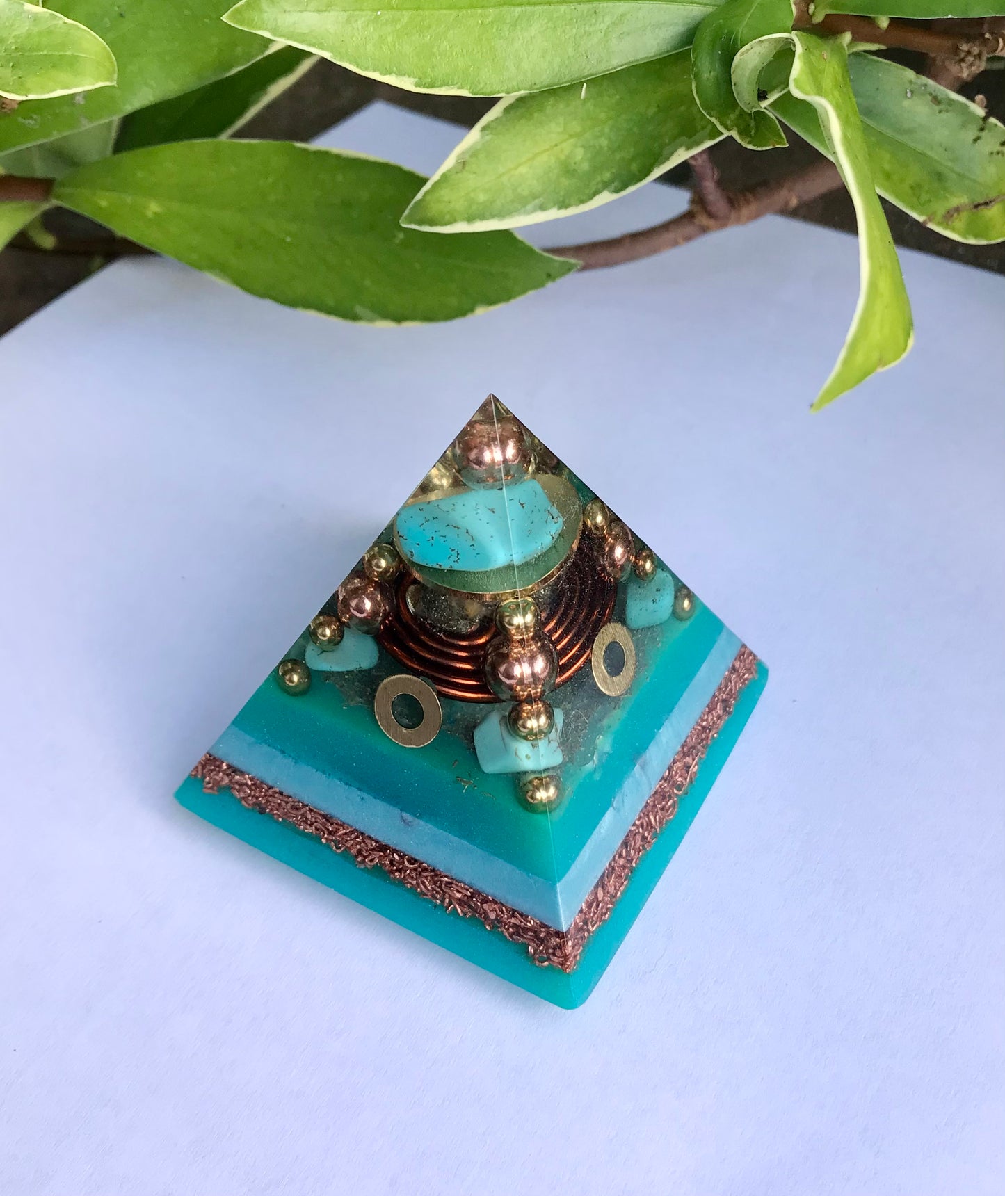 Small glow in the dark Orgone Pyramid