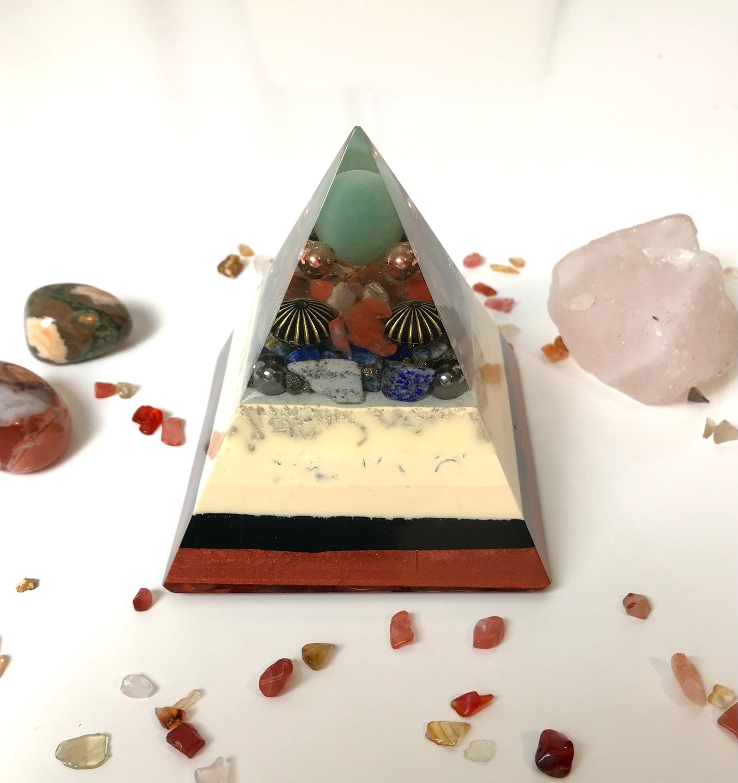 Glow in the dark Large Orgone Magnetic pyramid